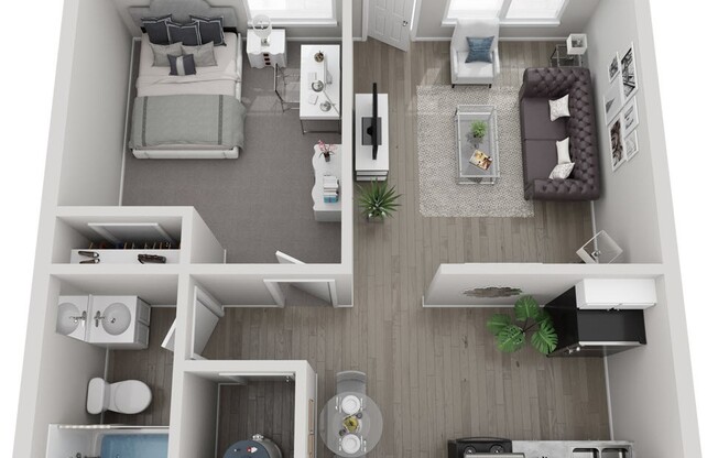 1 bed, 1 bath, 497 sqft, $1,050