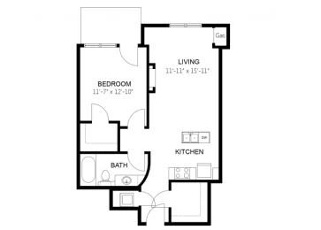 1 bed, 1 bath, 668 sqft, $1,585