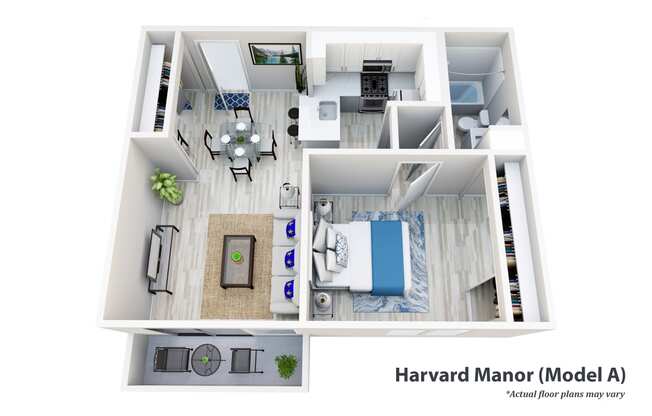 a floor plan image of the harvard manor apartments in dallas, tx