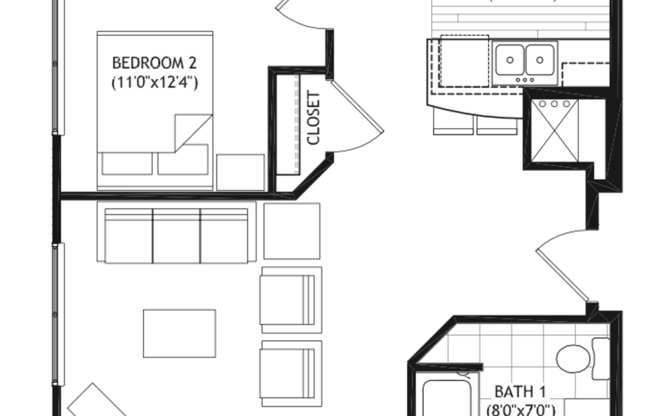 3 beds, 2 baths, 976 sqft, $4,875, Unit 1303