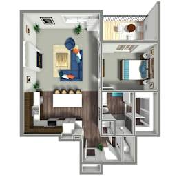 1 bed, 1 bath, 861 sqft, $1,395