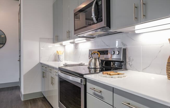 luxury kitchen at Reveal Skyline apartments