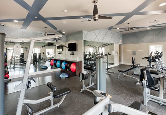 Fitness center and yoga area