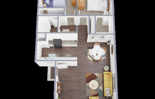 2 beds, 1 bath, 820 sqft, $1,638