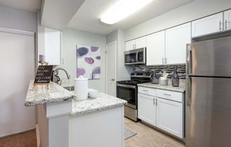 Arbour Ponds apartments in Tampa sequoia floor plan kitchen 1x1 750 sq ft