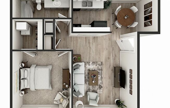 2 beds, 1.5 baths, 1,150 sqft, $899, Unit 6733-136