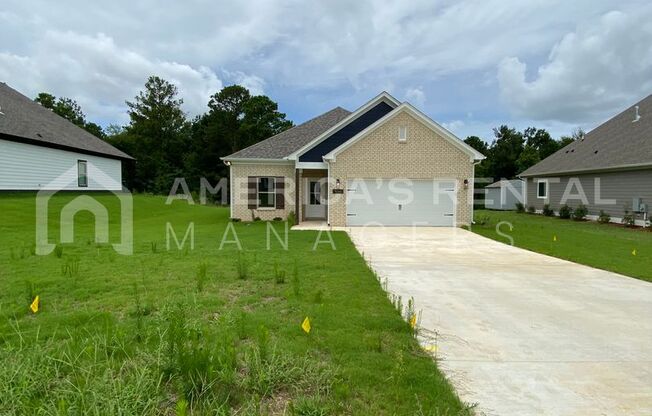 New Construction Home for Rent in Tuscaloosa, AL!!! Sign a 13-month lease by 11/30/24 to receive ONE MONTH FREE!!!   Deposit Pending!!