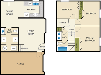 3 beds, 2 baths, 1,144 sqft, $1,639