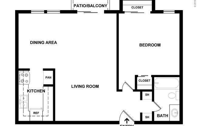 1 bed, 1 bath, 750 sqft, $2,369