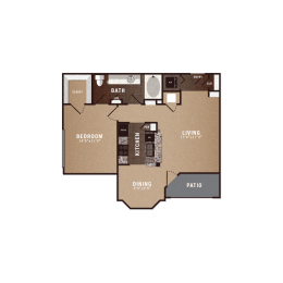 1 bed, 1 bath, 768 sqft, $1,327