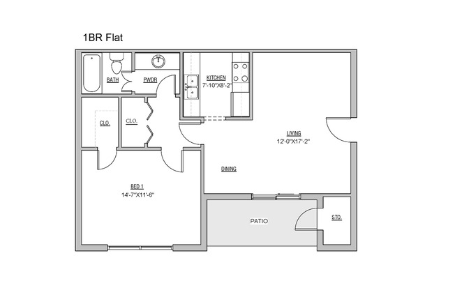 1 bed, 1 bath, 725 sqft, $975, Unit R16 Annex