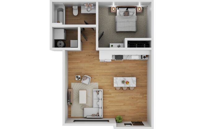 1 bed, 1 bath, 707 sqft, $1,335, Unit 9-103