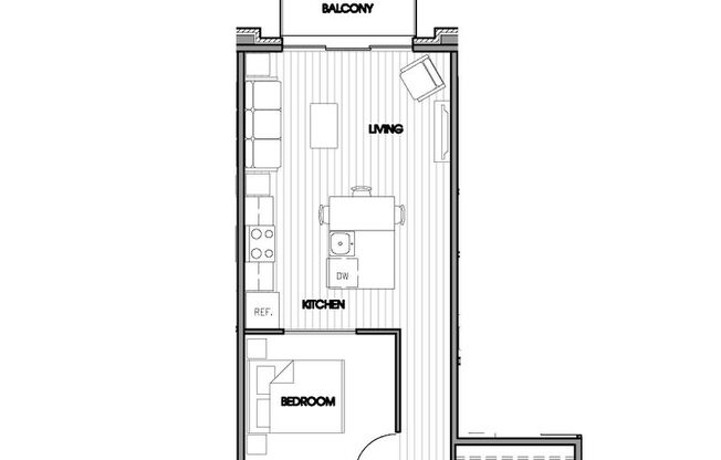 2 beds, 1 bath, 693 sqft, $2,145, Unit 307