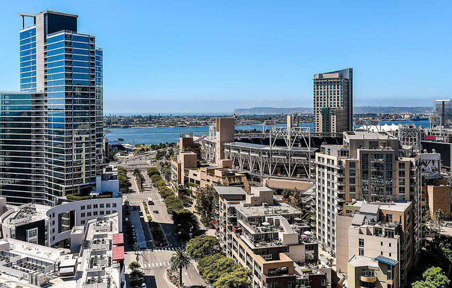 city views at K1 Apartments, San Diego, CA