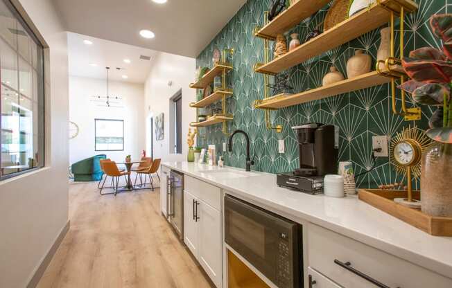 Leasing Office Coffee Bar at The Vintage Apartments, Tucson, Arizona