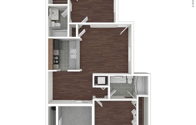 2 beds, 2 baths, 847 sqft, $1,269