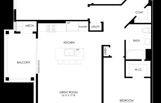 2 beds, 2 baths, 1,304 sqft, $3,565, Unit 4401