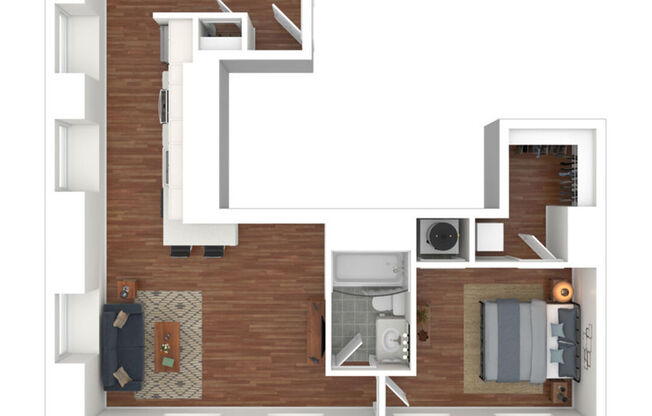 1 bed, 1 bath, 659 sqft, $1,450