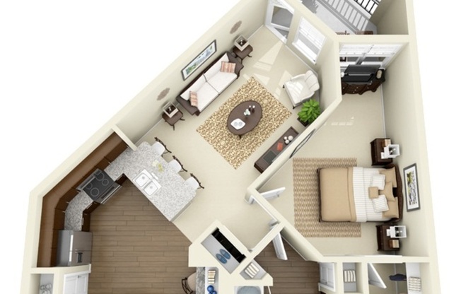 1 bed, 1 bath, 760 sqft, $1,420