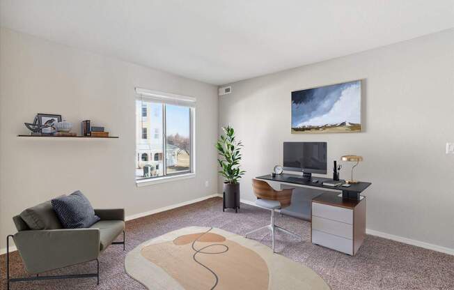 Bedroom with Plush Carpeting