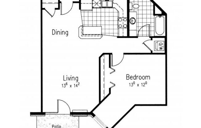 1 bed, 1 bath, 830 sqft, $1,370, Unit 8126-203