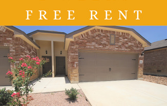 Xeriscape Front Yard / Stained  Concrete Floors - NO Carpet / Fridge / Back Patio w Fan / Fenced in Yard / NBISD *2 weeks free rent off the first full month*