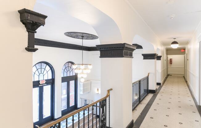 2nd floor of lobby at the dahlia apartments in washington dc