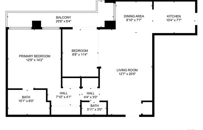 2 beds, 2 baths, 844 sqft, $4,200, Unit 516