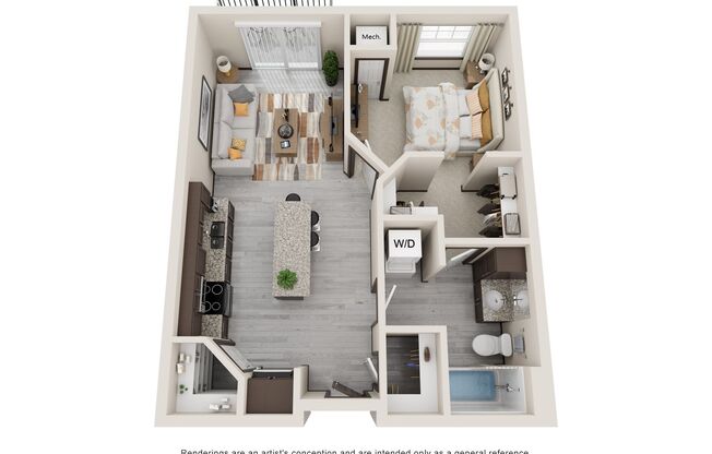 1 bed, 1 bath, 685 sqft, $1,570, Unit APT. A304