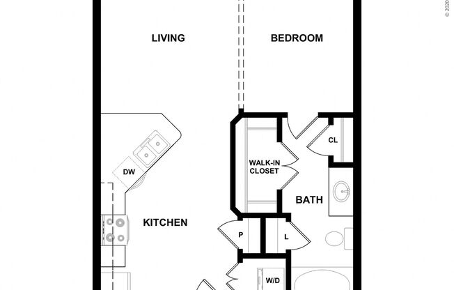 Studio, 1 bath, 540 sqft, $1,015