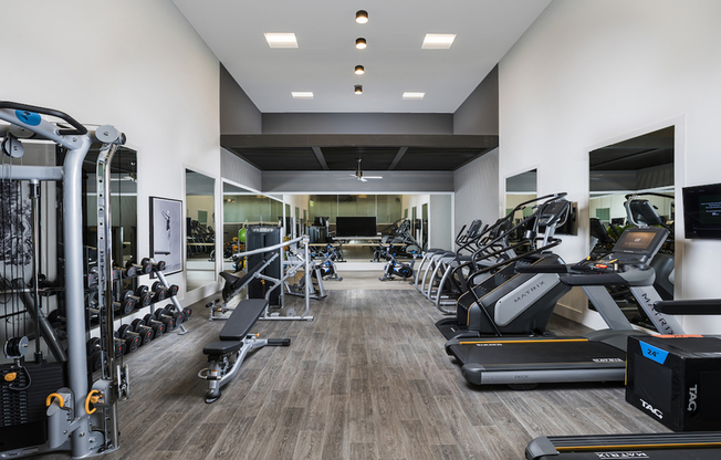 Redesigned fitness center with upgraded equipment