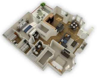 2 beds, 2 baths, 1,170 sqft, $1,650