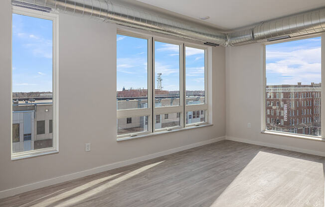 Living room at Kesler Apartments in Downtown Fargo, Fargo, ND 58102