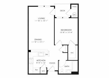 1 bed, 1 bath, 725 sqft, $1,990