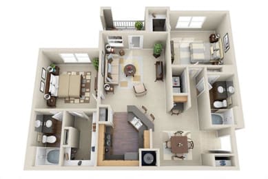 2 beds, 2 baths, 1,177 sqft, $1,475
