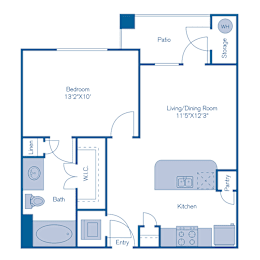 1 bed, 1 bath, 582 sqft, $1,119