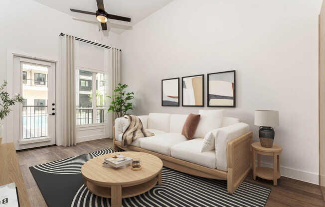 Living Room with Hard Surface Flooring