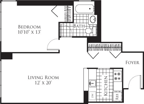 1 bed, 1 bath, 718 sqft, $4,432, Unit 04C