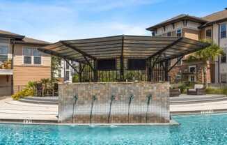 Swimming Pool with a Waterfall at The Loree, Jacksonville, FL, 32256