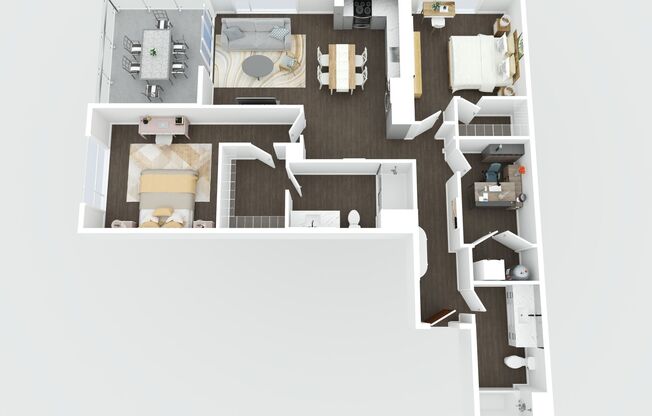 2 beds, 2 baths, 1,260 sqft, $2,640, Unit 322