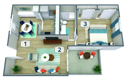 1 bed, 1 bath, 635 sqft, $999