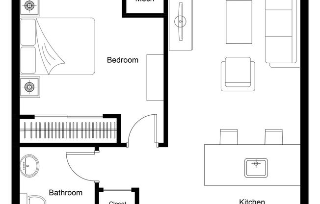 1 bed, 1 bath, 660 sqft, $1,850, Unit 217