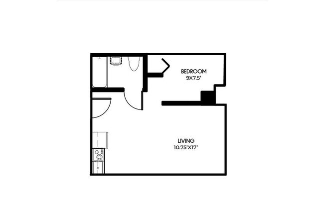 1 bed, 1 bath, 405 sqft, $1,579, Unit 602