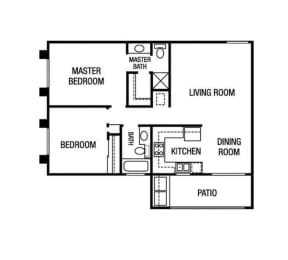 2 beds, 2 baths, 900 sqft, $2,515