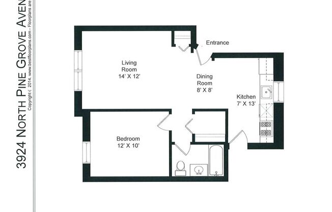 1 bed, 1 bath, 545 sqft, $1,795, Unit 3924-2E