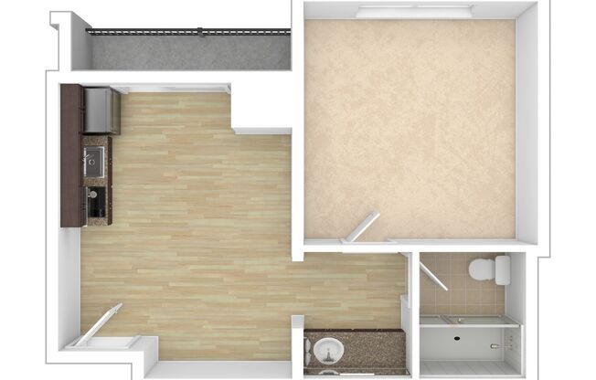 1 bed, 1 bath, 383 sqft, $1,049, Unit 234