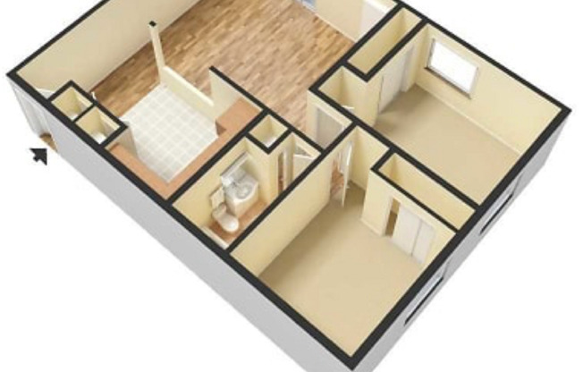 2 beds, 1 bath, 780 sqft, $1,106, Unit VC-331