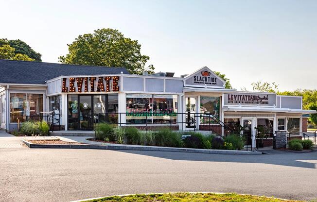 Shop surf-inspired styles and catch live music at Levitate, just around the corner.