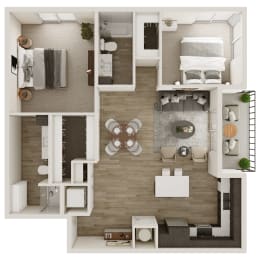 2 beds, 2 baths, 1,112 sqft, $1,700