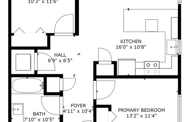 2 beds, 1 bath, 850 sqft, $2,295, Unit 505